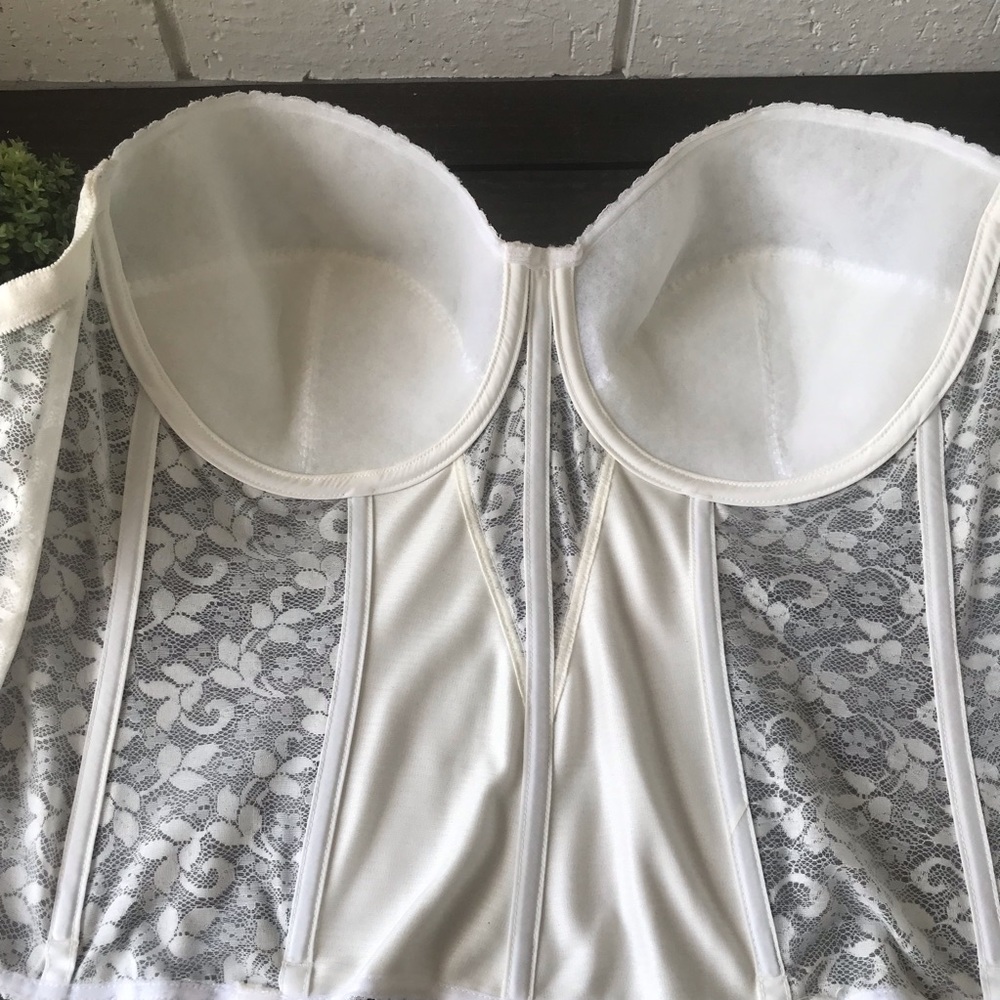 Carnival Lace Full Coverage Torsolette Strapless Bustier Underwire Size 42D - Picture 13 of 16